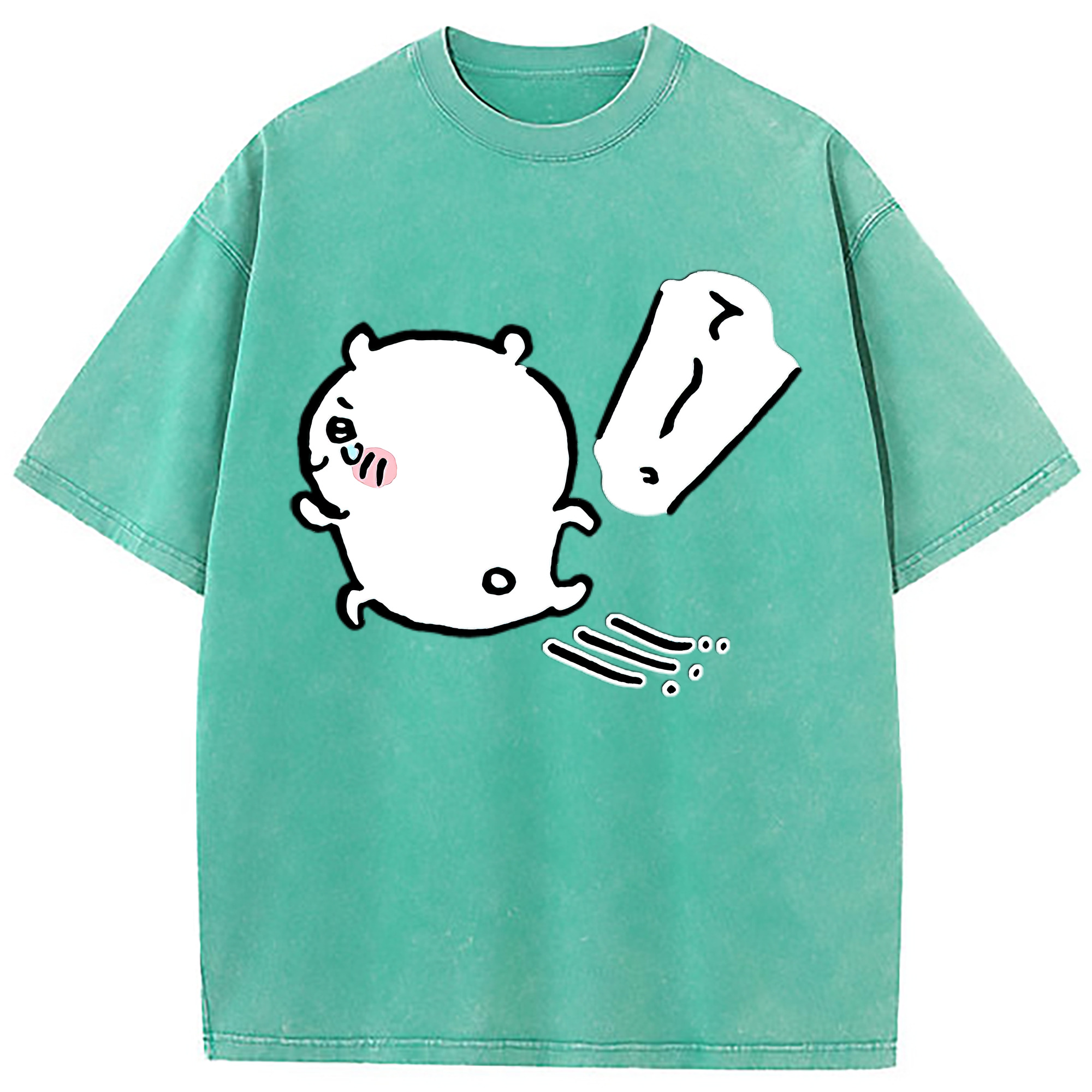 （画像用） ちいかわ ちいかわ Chii-kawa chiikawa 綿100% ヴィンテージ風 半袖Tシャツ（フロントプリント）